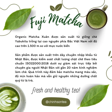 Fuji Matcha CHINHSON 100g/500g - Bột Trà Xanh Chất, Cho Đồ Uống & Làm Bánh, 180.000 VND