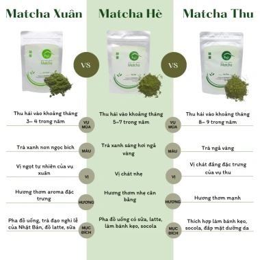 Fuji Matcha CHINHSON 100g/500g - Bột Trà Xanh Chất, Cho Đồ Uống & Làm Bánh, 180.000 VND
