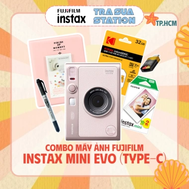 Fujifilm Instax Mini Evo Máy chụp ảnh lấy ngay, in từ điện thoại, BH 1 năm, Giá 6.65 triệu