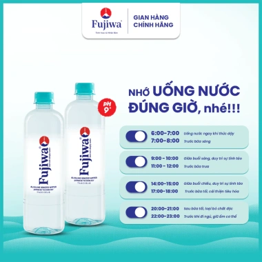 Fujiwa Nước Ion Kiềm 450ml Cân bằng pH tự nhiên, bù khoáng, thanh lọc, giá giảm 118.800₫ 3