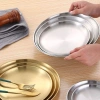 FULEWOTO Đĩa Thép Không Gỉ Nông 14‑26cm – Phụ Kiện Nhà Bếp, Đĩa Ăn, Khay Đựng, Bánh Trái Cây, Bít Tết – 49.060₫ 3