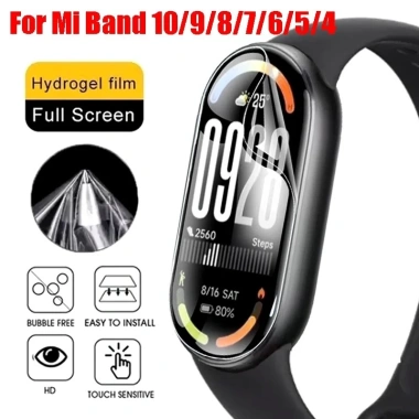 Full Cover HD Hydrogel Trong Suốt 1-3 Chiếc Cho Xiaomi Band 4-6, 7-10 Pro - Chống Vân Tay, Phim Mềm Bảo Vệ Màn Hình