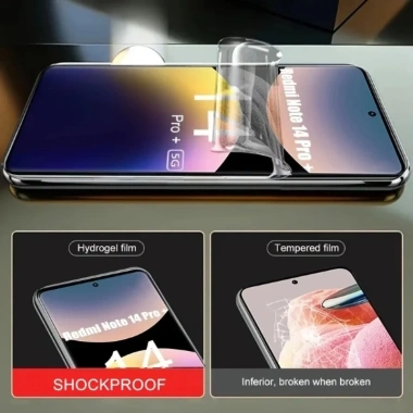 Full Cover Hydrogel 3 chiếc Chống Ánh Sáng Xanh cho Redmi Note 14S/14 Pro 4G-5G - Phim Mềm Bảo Vệ Màn Hình Trong Suốt