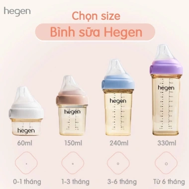 Fullbox Bình sữa Hegen chính hãng cao cấp 60ml‑330ml tem đầy đủ Giá 490.000đ 3