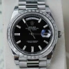 Fullbox Đồng hồ nam Rolex Day-Date trắng mặt đen đính đá máy cơ Thuỵ Sỹ bảo hành 5 năm