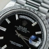 Fullbox Đồng hồ nam Rolex Day-Date trắng mặt đen đính đá máy cơ Thuỵ Sỹ bảo hành 5 năm 5