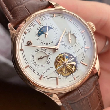 Fullbox Đồng hồ nam Vacheren mặt trắng viền vàng 5 kim máy cơ Automatic 40mm - Giá 2.687.163 VNĐ 3