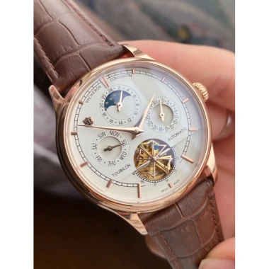 Fullbox Đồng hồ nam Vacheren mặt trắng viền vàng 5 kim máy cơ Automatic 40mm - Giá 2.687.163 VNĐ 9