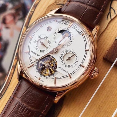 Fullbox Đồng hồ nam Vacheren mặt trắng viền vàng 5 kim máy cơ Automatic 40mm - Giá 2.687.163 VNĐ 10