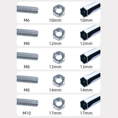 FUXIN Tay san phẳng kéo dài đai ốc vít rỗng, ổ cắm lục giác - Giá 50.193 VND