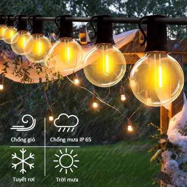G40 Đèn dây LED năng lượng mặt trời sân vườn, Giáng sinh, không thấm nước, giảm 20% 3 G40 Đèn dây LED năng lượng mặt trời sân vườn, Giáng sinh, không thấm nước, giảm 20% 3