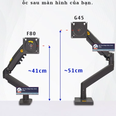 G45 F80 Giá Treo Màn Hình 22-40 inch, Xoay 360 độ, Tay Treo - Giá Ưu Đãi 365k