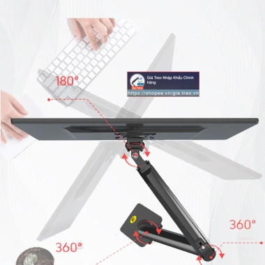 G45 F80 Giá Treo Màn Hình 22-40 inch, Xoay 360 độ, Tay Treo - Giá Ưu Đãi 365k