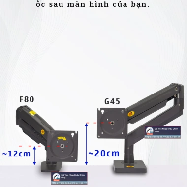 G45 F80 Giá Treo Màn Hình 22-40 inch, Xoay 360 độ, Tay Treo - Giá Ưu Đãi 365k