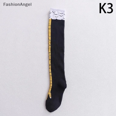 Gà Chân Tất Nữ Dài Đầu Gối Cotton 3D In Hoạt Hình Ngộ Nghĩnh Đùi Tất Cao FashionAngel 9