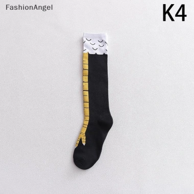 Gà Chân Tất Nữ Dài Đầu Gối Cotton 3D In Hoạt Hình Ngộ Nghĩnh Đùi Tất Cao FashionAngel 10