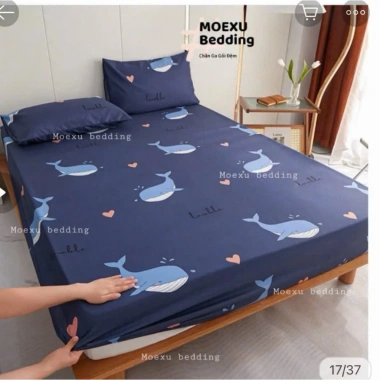 Ga Chống Thấm Cotton Cao Cấp Doremon Xanh Nhạt Bọc Đệm 2‑10cm Giá 73.306₫ 13
