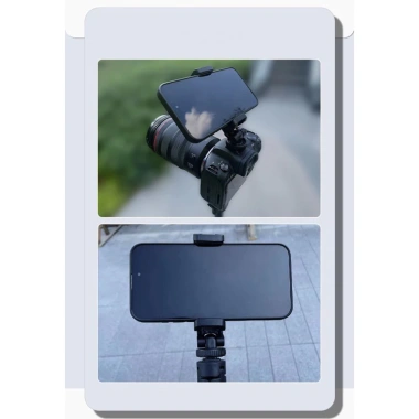 Gá kẹp điện thoại Hepail 1 gắn tripod, thanh trượt quay video máy ảnh - 155.000đ