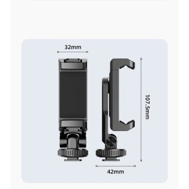Gá kẹp điện thoại Hepail 1 gắn tripod, thanh trượt quay video máy ảnh - 155.000đ
