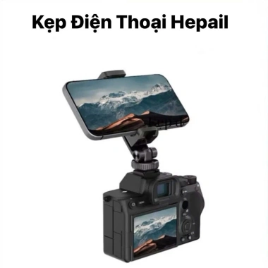 Gá Kẹp Điện Thoại Hepail 360 Xoay Đa Dụng - Phone, Máy Ảnh, Tripod 130k