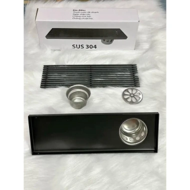 Ga thoát sàn dài 20-30cm inox 304 cao cấp, chống hôi, ngăn mùi, chống côn trùng - Giá ưu đãi 290.000₫