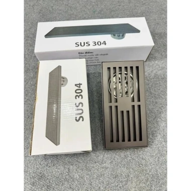 Ga thoát sàn dài 20-30cm inox 304 cao cấp, chống hôi, ngăn mùi, chống côn trùng - Giá ưu đãi 290.000₫