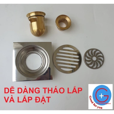 Ga Thoát Sàn inox 304 đuôi đồng TO DÀY – Phễu chống mùi hôi, giá chỉ 220.000₫