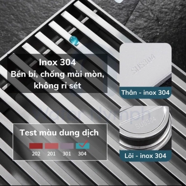 Ga thoát sàn inox 304 nhà tắm - Chống bốc mùi, chống côn trùng, giá 190.000₫