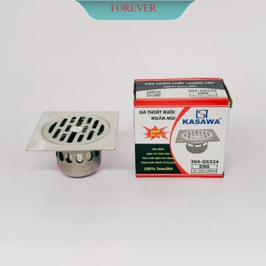 Ga thoát sàn KASAWA GS324 inox 304 dày, chống hôi, ngăn rác 12x12cm – 169.000₫ Ga thoát sàn KASAWA GS324 inox 304 dày, chống hôi, ngăn rác 12x12cm – 169.000₫