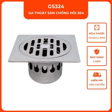 Ga thoát sàn KASAWA GS324 inox 304 dày, chống hôi, ngăn rác 12x12cm – 169.000₫ 4 Ga thoát sàn KASAWA GS324 inox 304 dày, chống hôi, ngăn rác 12x12cm – 169.000₫ 4
