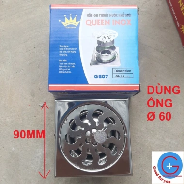 Ga thoát sàn nhà tắm Inox giá rẻ QUEEN – Chịu ăn mòn, giảm giá 29.000₫