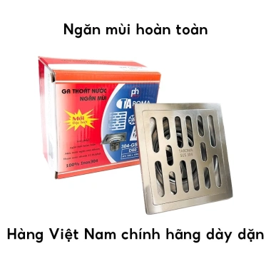 Ga Thoát Sàn Nhà Tắm TAROMA Inox 304 12x12cm Chống Mùi, Diệt Côn Trùng, 100.000đ