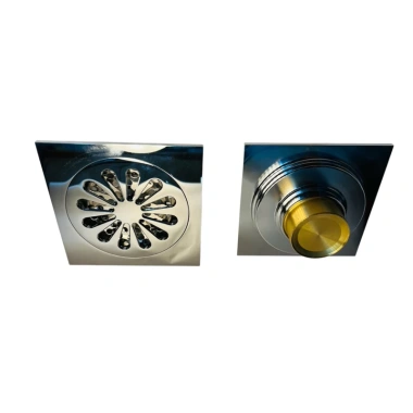 Ga thoát sàn phòng tắm đồng mạ crom - Ngăn mùi, chống côn trùng, giảm giá 195k