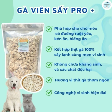 Gà Viên Pro+ Bổ Sung Lợi Khuẩn Giảm Đi Ngoài, Táo Bón, Hỗ Trợ Tiêu Hóa Cho Chó Mèo - Giá Ưu Đãi 75,050 VNĐ 3 Gà Viên Pro+ Bổ Sung Lợi Khuẩn Giảm Đi Ngoài, Táo Bón, Hỗ Trợ Tiêu Hóa Cho Chó Mèo - Giá Ưu Đãi 75,050 VNĐ 3