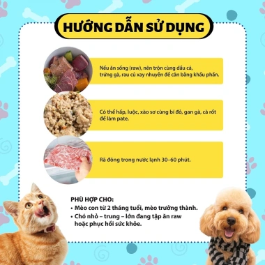 Gà Xay Không Xương 1kg Dinh Dưỡng Mix Raw – Pate Thực Phẩm Sạch Cho Chó Mèo Giá 56.000 VNĐ 6 Gà Xay Không Xương 1kg Dinh Dưỡng Mix Raw – Pate Thực Phẩm Sạch Cho Chó Mèo Giá 56.000 VNĐ 6