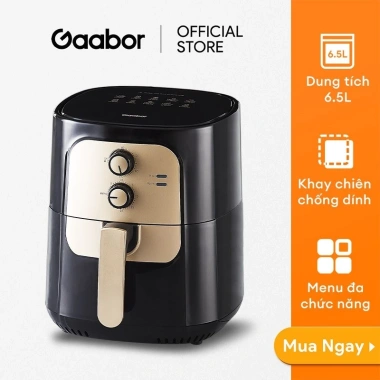 Gaabor Nồi chiên không dầu 6.5L 1.400W, lòng nồi to, điều khiển cơ học, 809.400₫