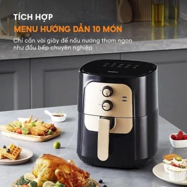 Gaabor Nồi chiên không dầu 6.5L 1.400W, lòng nồi to, điều khiển cơ học, 809.400₫