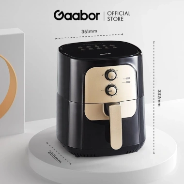 Gaabor Nồi chiên không dầu 6.5L 1.400W, lòng nồi to, điều khiển cơ học, 809.400₫