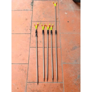 Gác cần INOX 75cm xoay rút 1m15 - Lăng xê Quốc Việt Fishing, chỉ 34.900₫