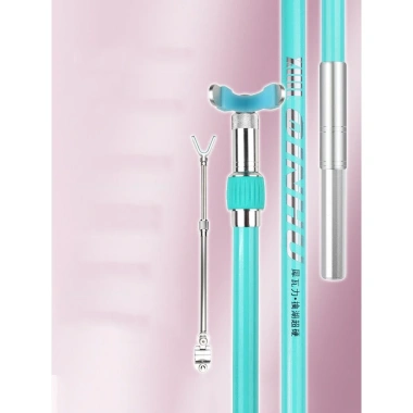 Gác cần săn hàng QINHU hồng và xanh nhã lam carbon 2.1-3.0m - Giá ưu đãi 320.000₫