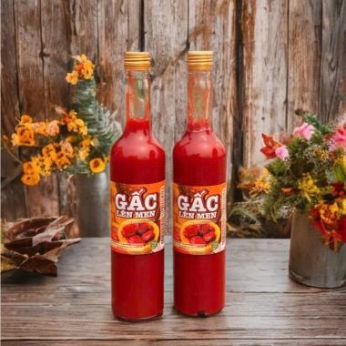 Gấc Lên Men Nguyên Chất 500ml - Giàu Dinh Dưỡng, Hỗ Trợ Sức Khỏe, Da Đẹp, Giá Ưu Đãi 295k