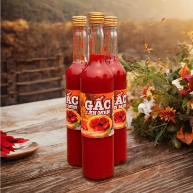 Gấc Lên Men Nguyên Chất 500ml - Giàu Dinh Dưỡng, Hỗ Trợ Sức Khỏe, Da Đẹp, Giá Ưu Đãi 295k