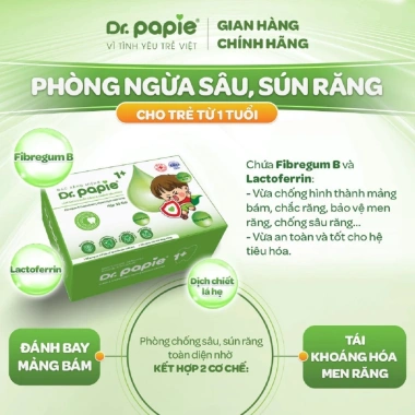 Gạc răng bé 1+ A365 Dr.papie – Chống sâu, làm sạch răng lưỡi nướu, chỉ 129k 3