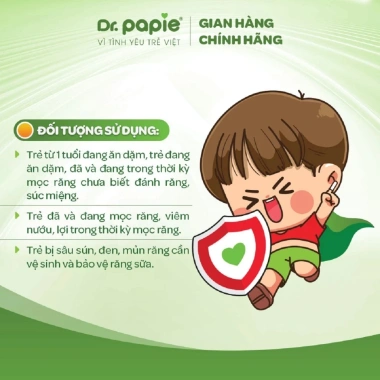 Gạc răng bé 1+ A365 Dr.papie – Chống sâu, làm sạch răng lưỡi nướu, chỉ 129k 5