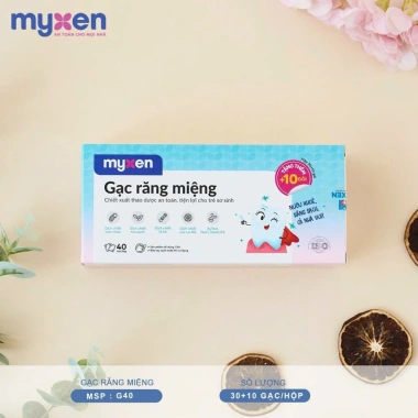 Gạc răng miệng Myxen cho bé sơ sinh – Gạc rơ lưỡi an toàn, hiệu quả, hộp 40 gói, 115k 5