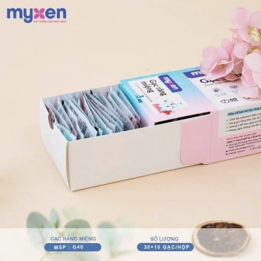 Gạc răng miệng Myxen cho bé sơ sinh – Gạc rơ lưỡi an toàn, hiệu quả, hộp 40 gói, 115k 6