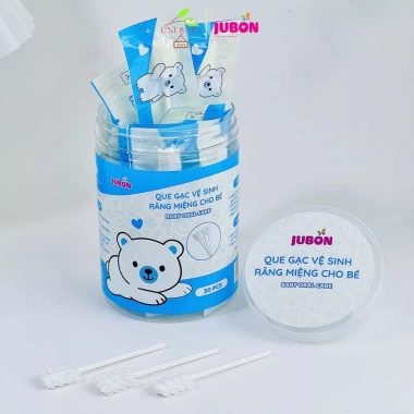 Gạc vệ sinh răng miệng bé Jubon dạng que - Chăm sóc nướu dịu nhẹ, giá 65.000đ