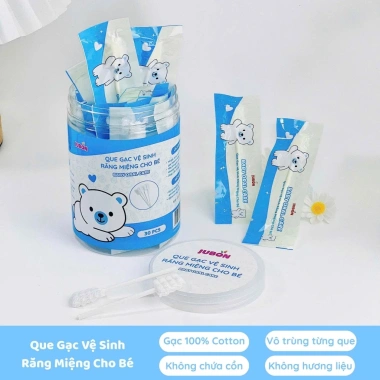 Gạc vệ sinh răng miệng bé Jubon dạng que - Chăm sóc nướu dịu nhẹ, giá 65.000đ