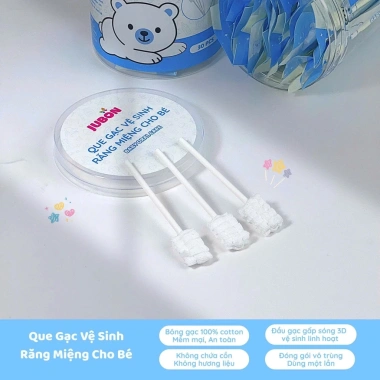 Gạc vệ sinh răng miệng bé Jubon dạng que - Chăm sóc nướu dịu nhẹ, giá 65.000đ 3 Gạc vệ sinh răng miệng bé Jubon dạng que - Chăm sóc nướu dịu nhẹ, giá 65.000đ 3
