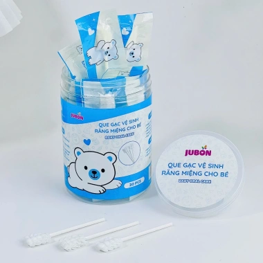 Gạc vệ sinh răng miệng bé Jubon dạng que - Chăm sóc nướu dịu nhẹ, giá 65.000đ